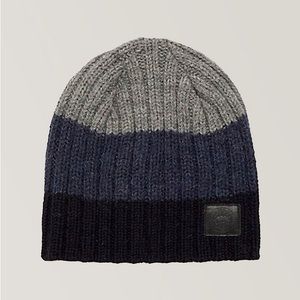 Canada Goose-Ribbed Block Slouch Wool Beanie-Hat